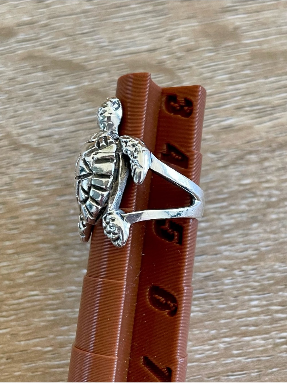Silver Turtle Statement Ring - Turtle Design - Picture 5 of 5
